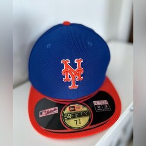 New Era 59FIFTY Fitted Hat - Royal Blue & Black NY Mets